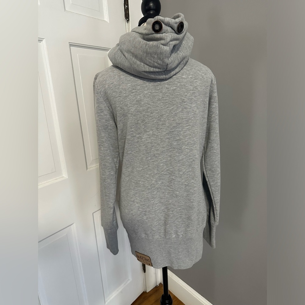 Medium Gray Squirrel Print Naketano Tunic Sweatshirt *no drawstring* - Picture 3 of 8